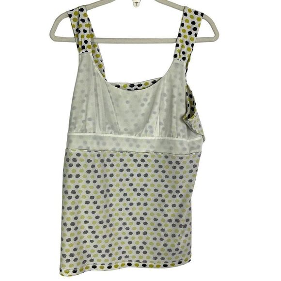 Ann Taylor Factory Citron & Black Print Tank Top, size XL, 95% poly/5% spandex - Picture 3 of 5